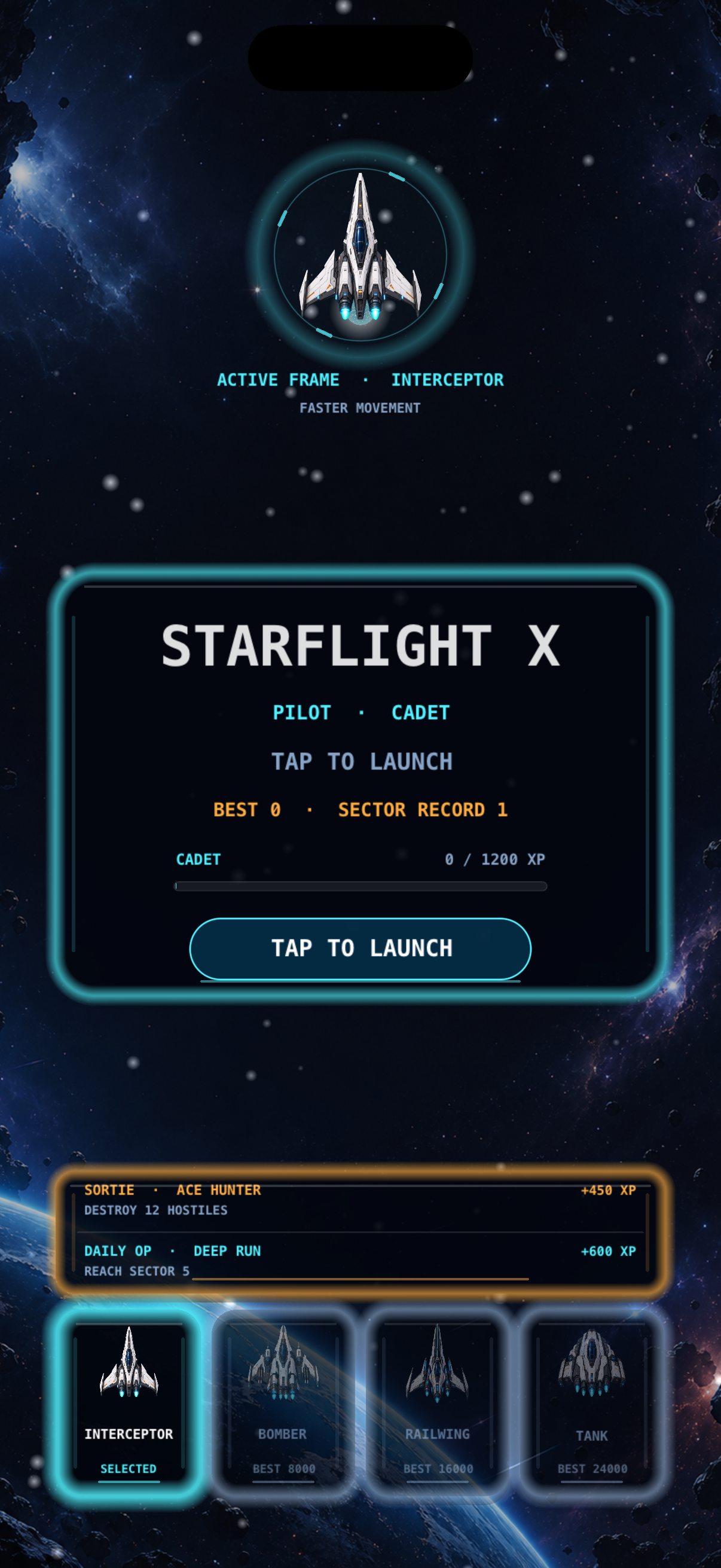 Starflight X hangar with Daily Operations